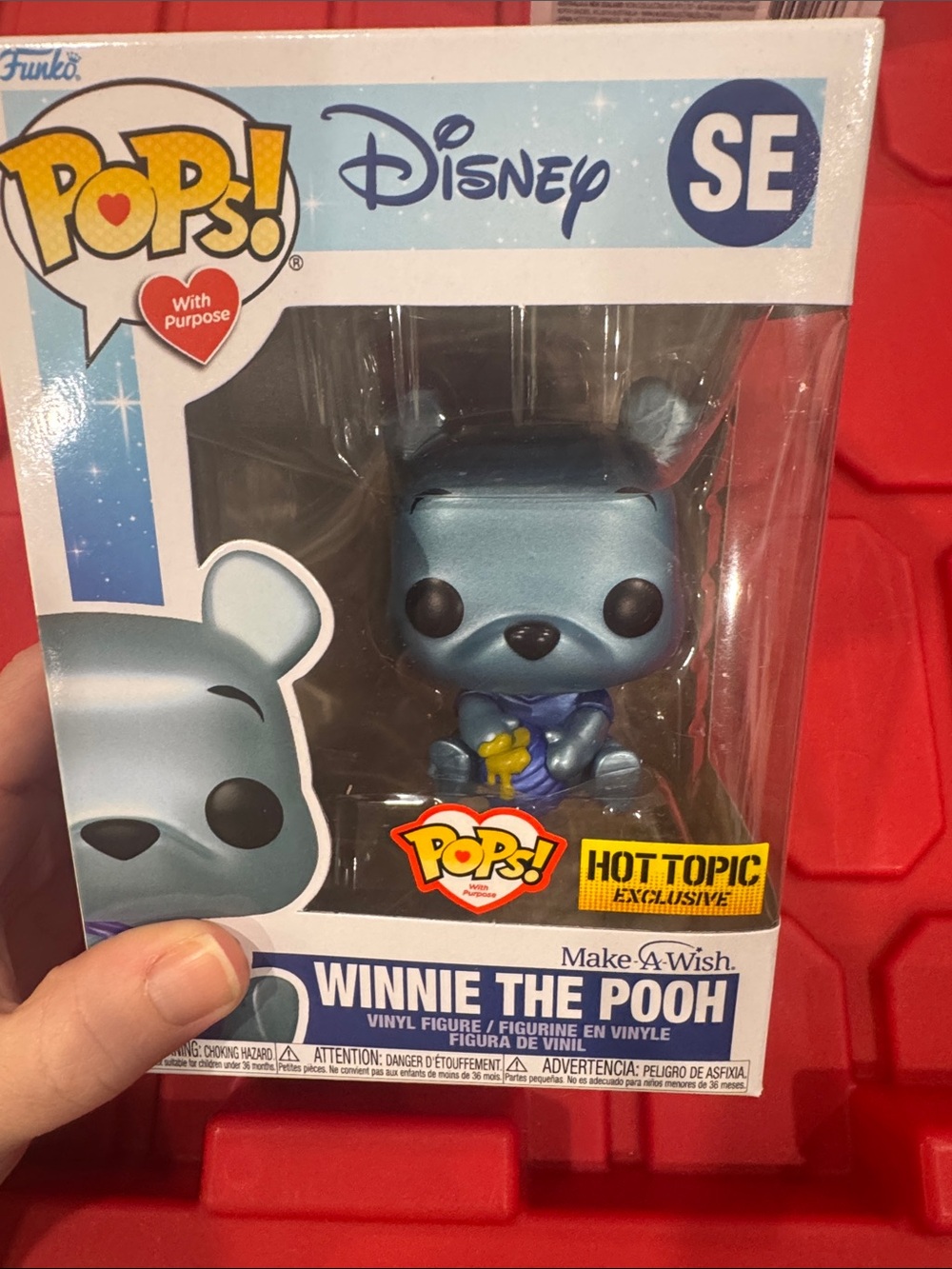Funko Winnie the Pooh Metallic Blue Hot Topic SE Pop! MAKE A WISH SPECIAL EDITON